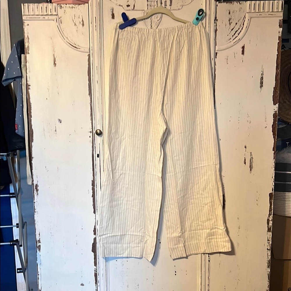 WeWoreWhat Cream Striped Sleep Pants - Picture 4 of 10